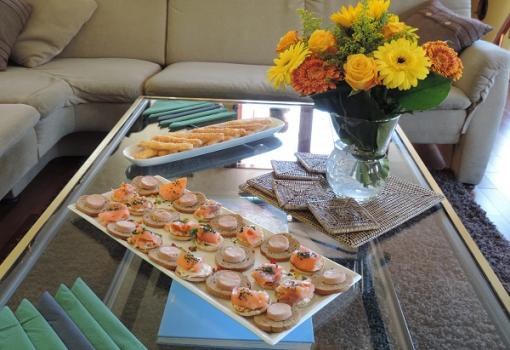 Canapés antes del almuerzo